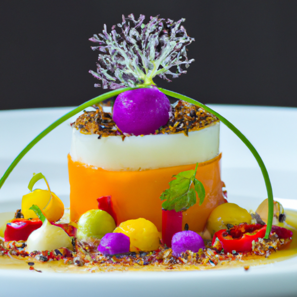 Molecular garden veggie cake