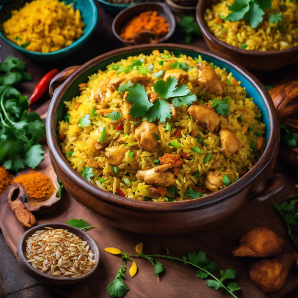 Indian Spiced Chicken Fried Rice