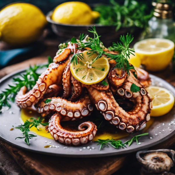 Grilled Octopus with Lemon and Herb Marinade