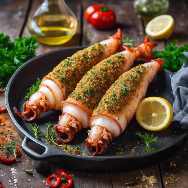 Grilled Stuffed Squid