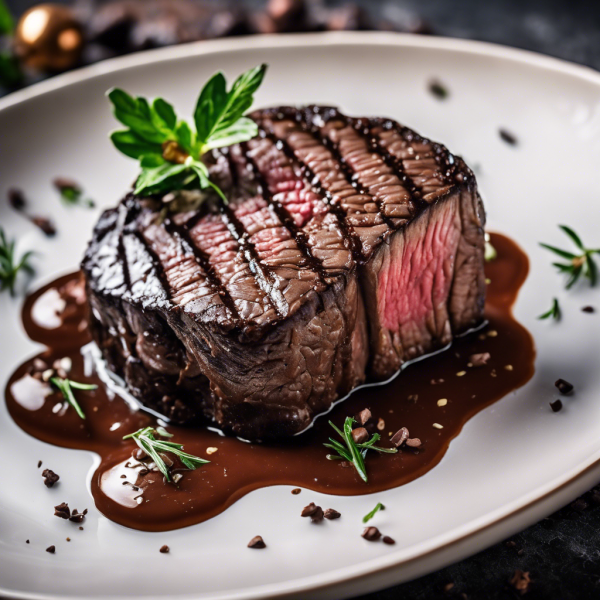 Chocolate Balsamic Glazed Steak