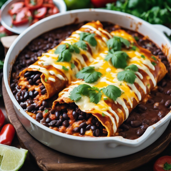 Spicy Black Bean Enchiladas