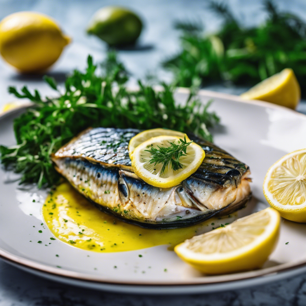 Grilled Mackerel with Lemon Herb Butter