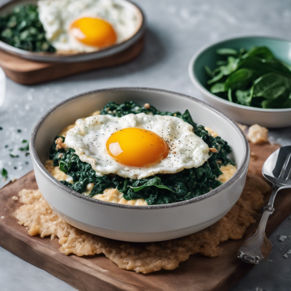 Savory Oatmeal with Spinach and Fried Egg