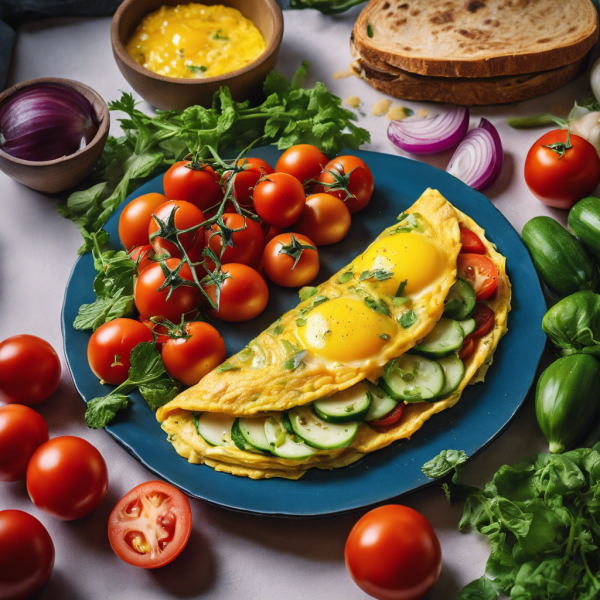 Mediterranean Veggie Omelette