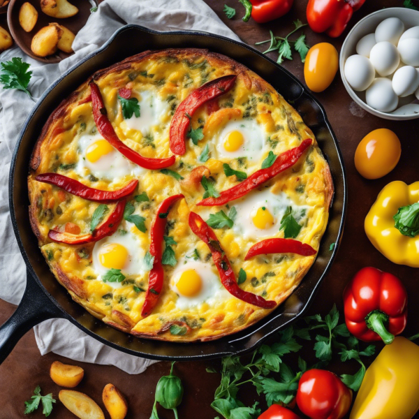 Cheesy Potato and Pepper Frittata