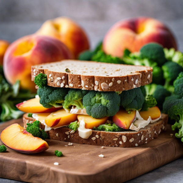 Elevated Broccoli, Peach, and Turkey Sandwich