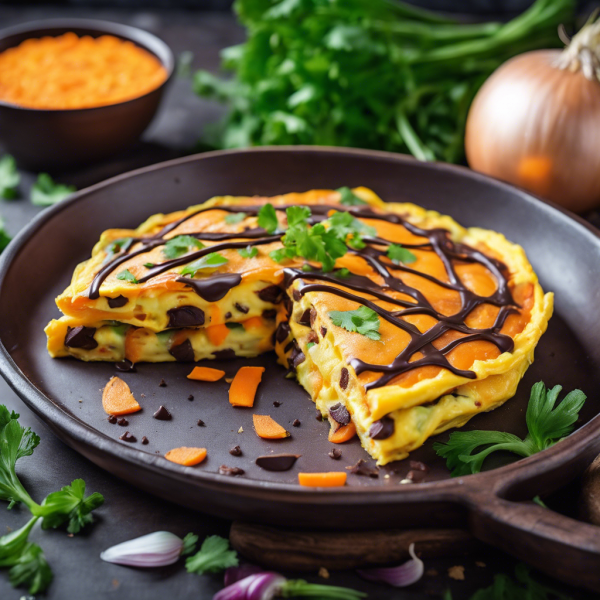 Chocolate Glazed Carrot and Onion Omelette