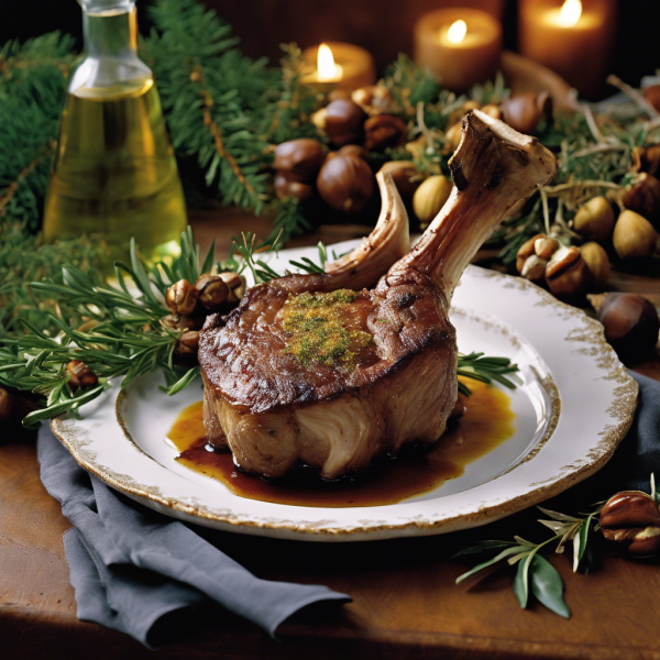 Roasted Lamb with Chestnut Stuffing