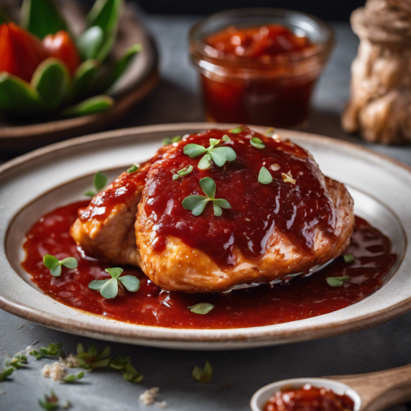 Savory Ketchup Glazed Chicken