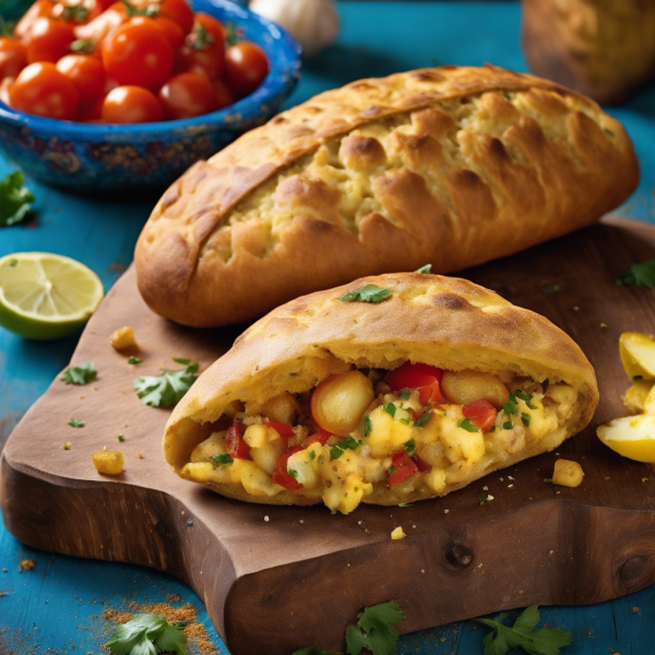 Indian Stuffed Bread Snack