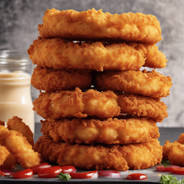 Spicy Chicken Nugget Onion Ring Stack