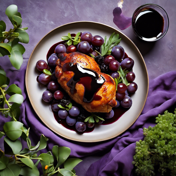 Balsamic Chicken with Roasted Grapes