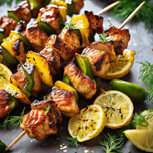 Tangy Pickle Chicken Skewers