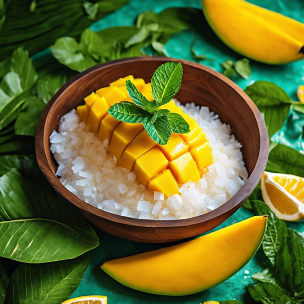 Tropical Mango Sticky Rice Boat