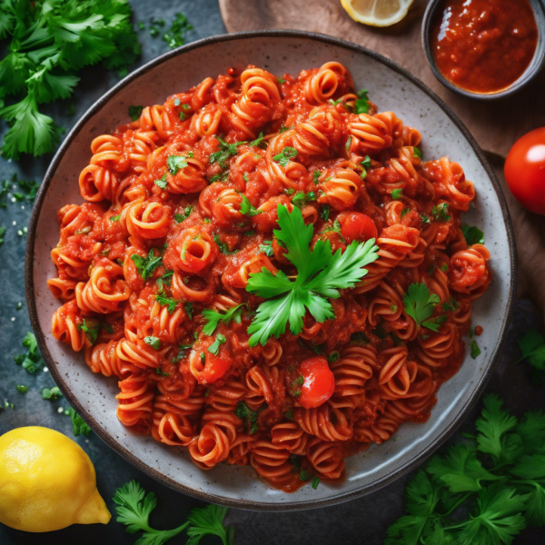 Spicy Lemon Tomato Sauce Pasta