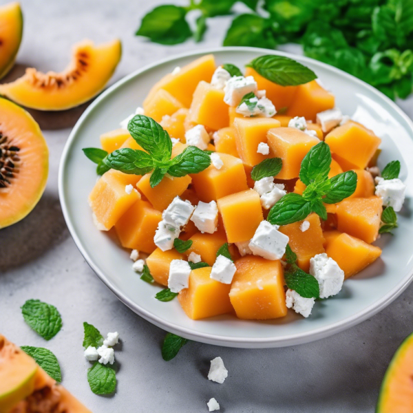 Cantaloupe Salad with Feta and Mint