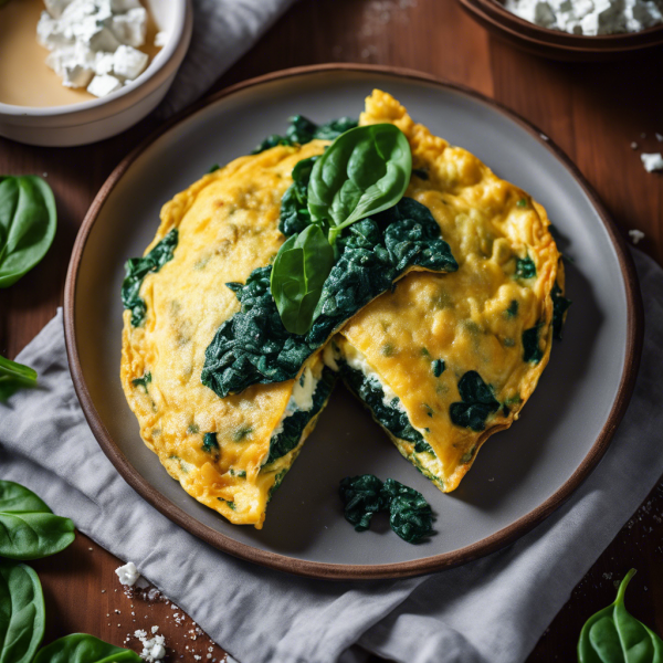 Savory Spinach and Feta Omelette