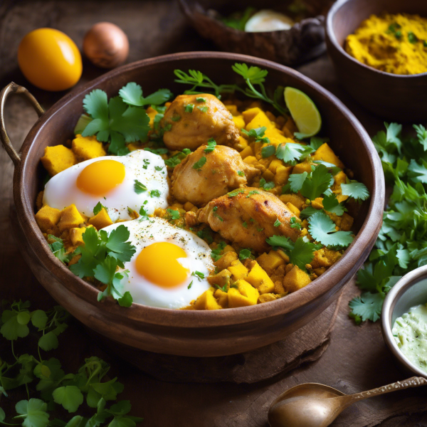 Indian Spiced Chicken and Egg Breakfast Bowl