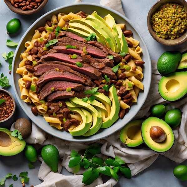 Southwestern Beef and Avocado Pasta