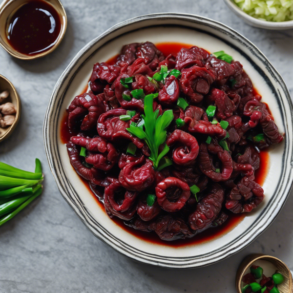 Spicy Duck Blood and Intestine Stir-Fry