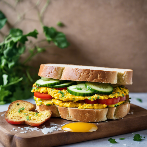 Moroccan Inspired Vegetarian Egg Sandwich