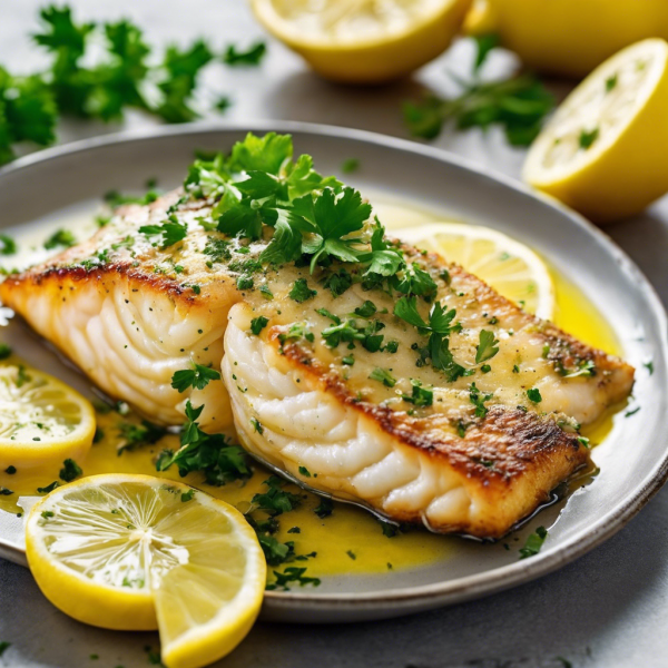 Crispy Baked Cod with Lemon Herb Butter