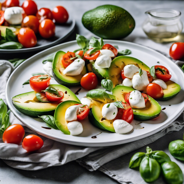 Avocado Salmon Caprese Salad