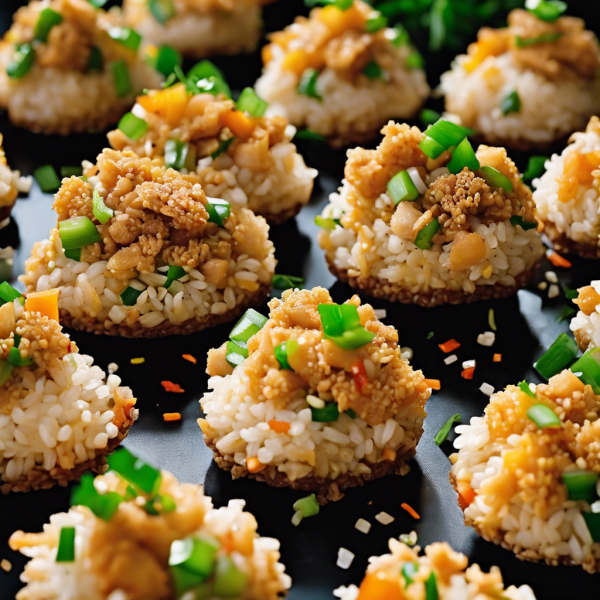 Sesame Chicken Fried Rice Canapé