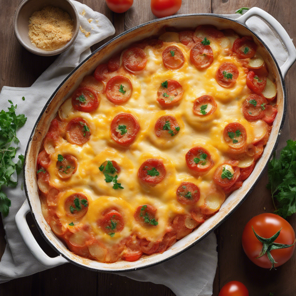 Cheesy Tomato Potato Bake