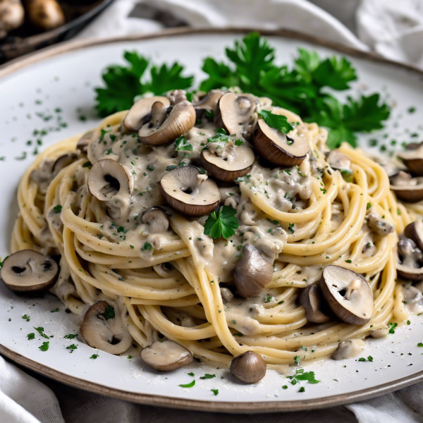 Creamy Mushroom Spaghetti