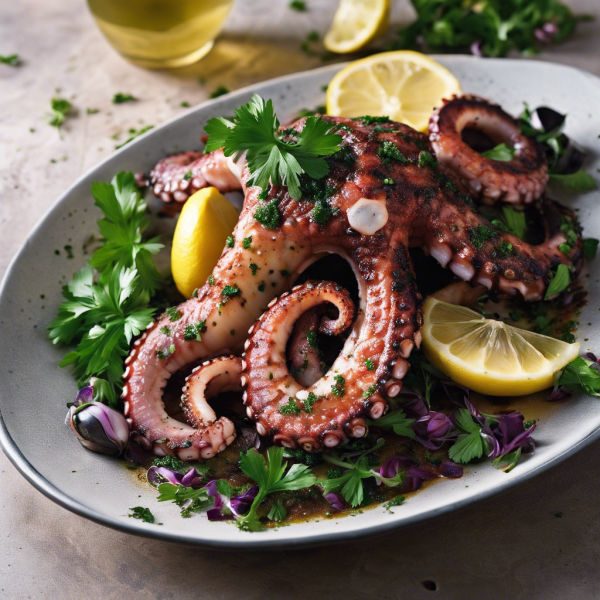 Grilled Octopus with Lemon and Herb Marinade