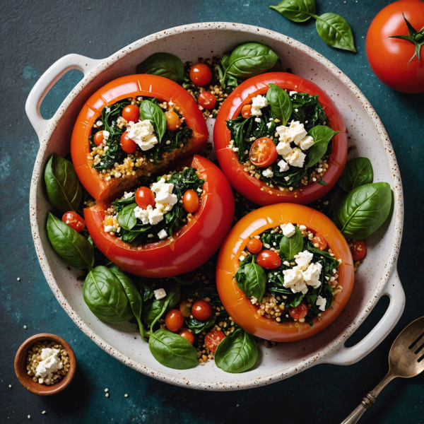 Stuffed Tomatoes with Quinoa and Spinach