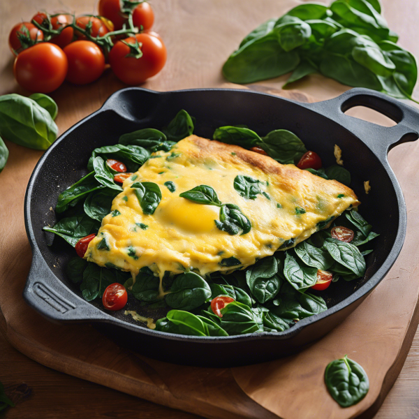 Savory Spinach and Tomato Omelette