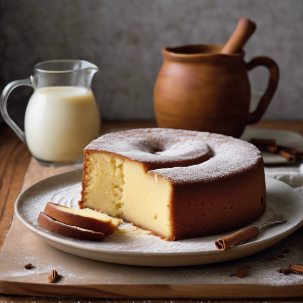 Cinnamon Strained Milk Custard Cake