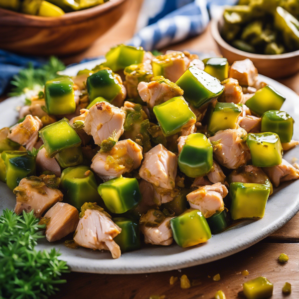 Zesty Pickle Chicken Skewers