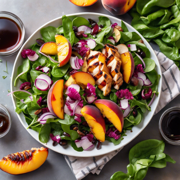 Grilled Peach and Chicken Salad