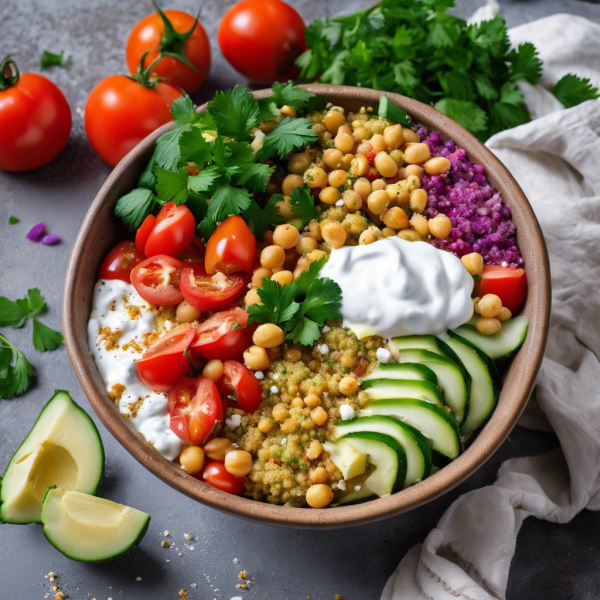 Arabian Style Healthy Breakfast Bowl