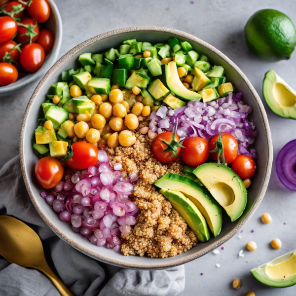 Healthy Veggie Bowl with Crispy Chickpeas