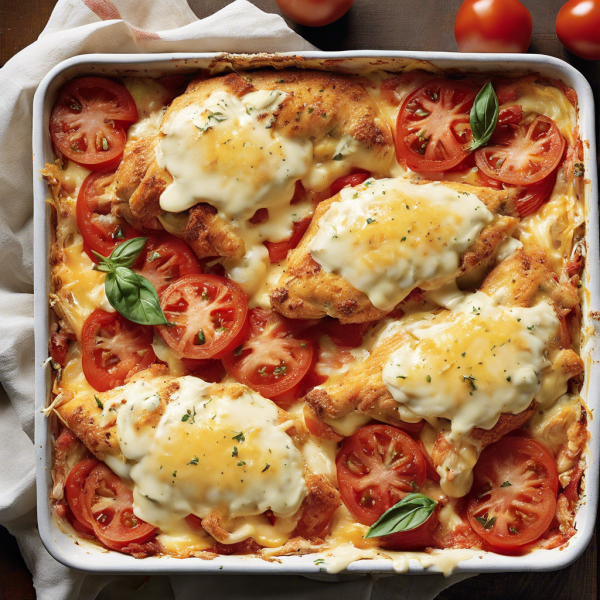 Cheesy Chicken Caprese Bake