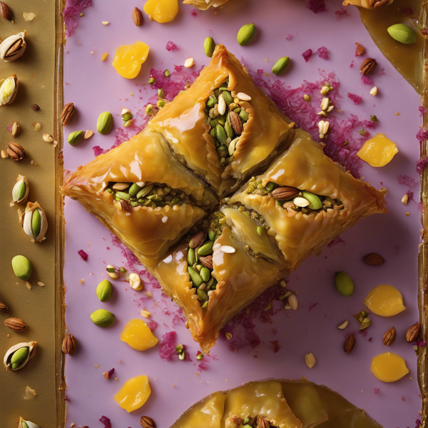 Arabic Rosewater Saffron Baklava