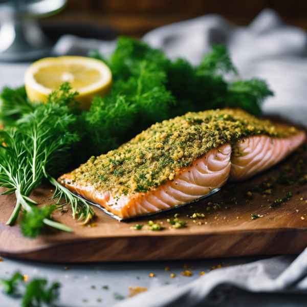 Herb-Crusted Baked Trout