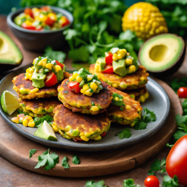 Corn Fritters with Avocado Salsa