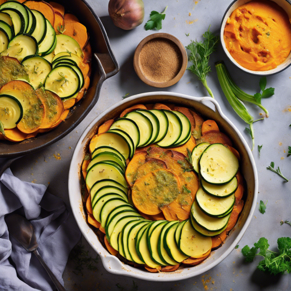 Savory Sweet Potato and Zucchini Bake