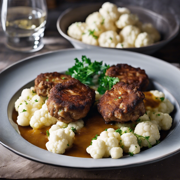 Cauliflower and Mutton Cutlet Lunch