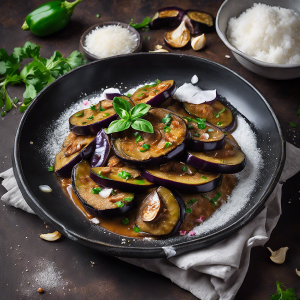 Savory Stir-Fried Eggplant with Garlic Gravy