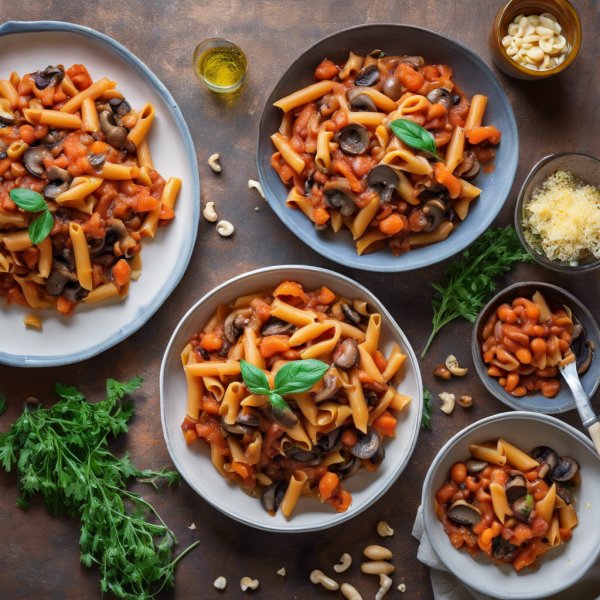 Mushroom and Bean Pasta Delight