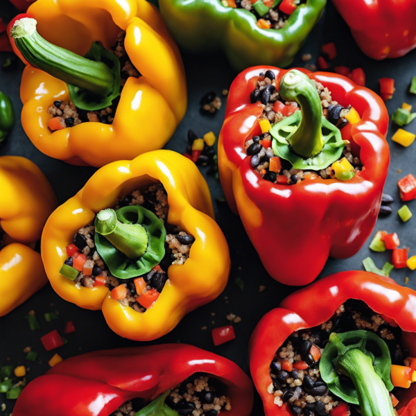 Stuffed Bell Peppers with Quinoa and Black Beans