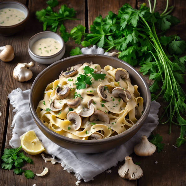 Creamy Garlic Mushroom Pasta