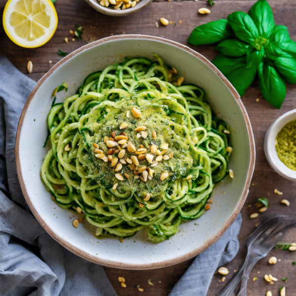 Zucchini Noodles with Homemade Pesto